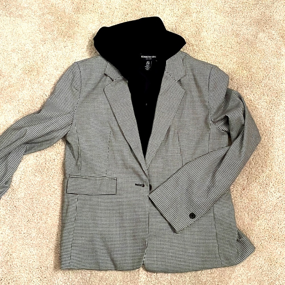 Kenneth Cole blazer with attached hoodie